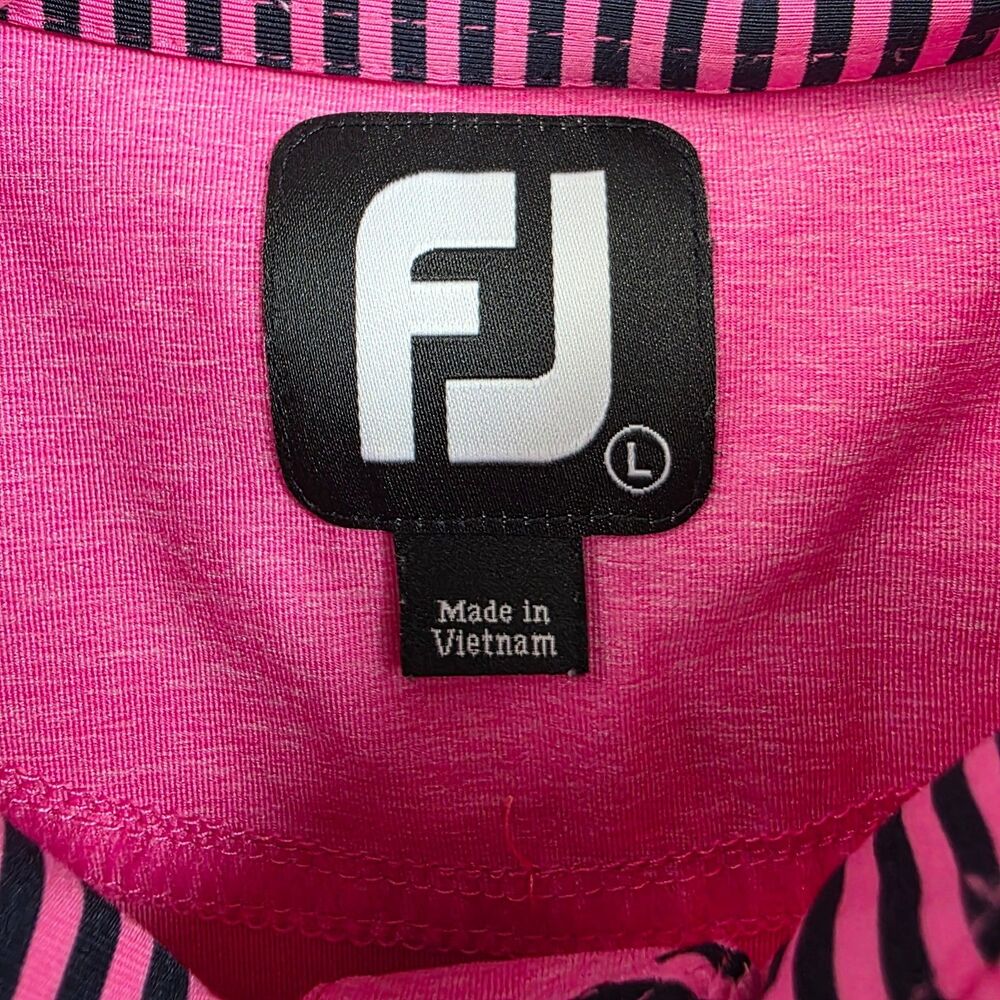 FootJoy FJ Men's Hot Pink Short Sleeve Golf Polo Shirt Size Large - Picture 4 of 11